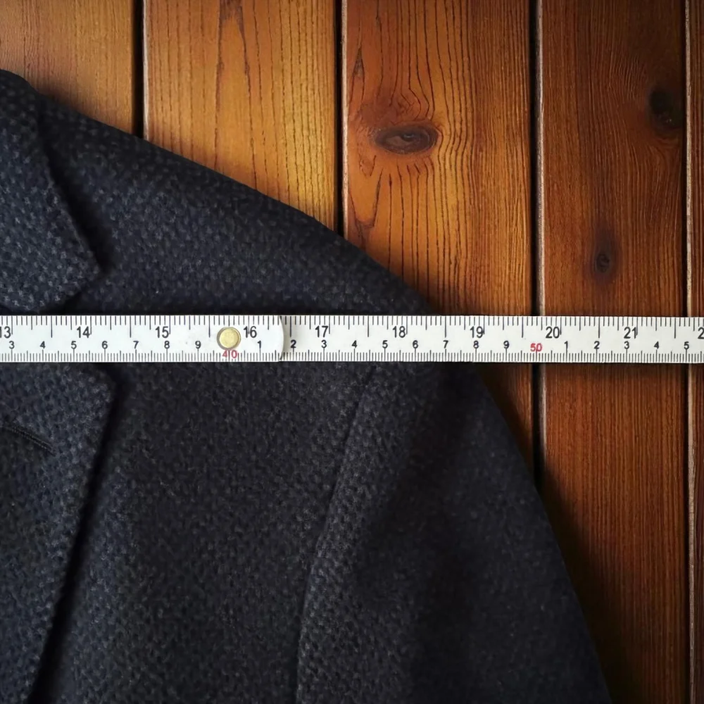 $1295 Maurizio Baldassari - Blue Black Knit Sport Coat - Wool/Cotton - EU50/US40 - Picture 7 of 15